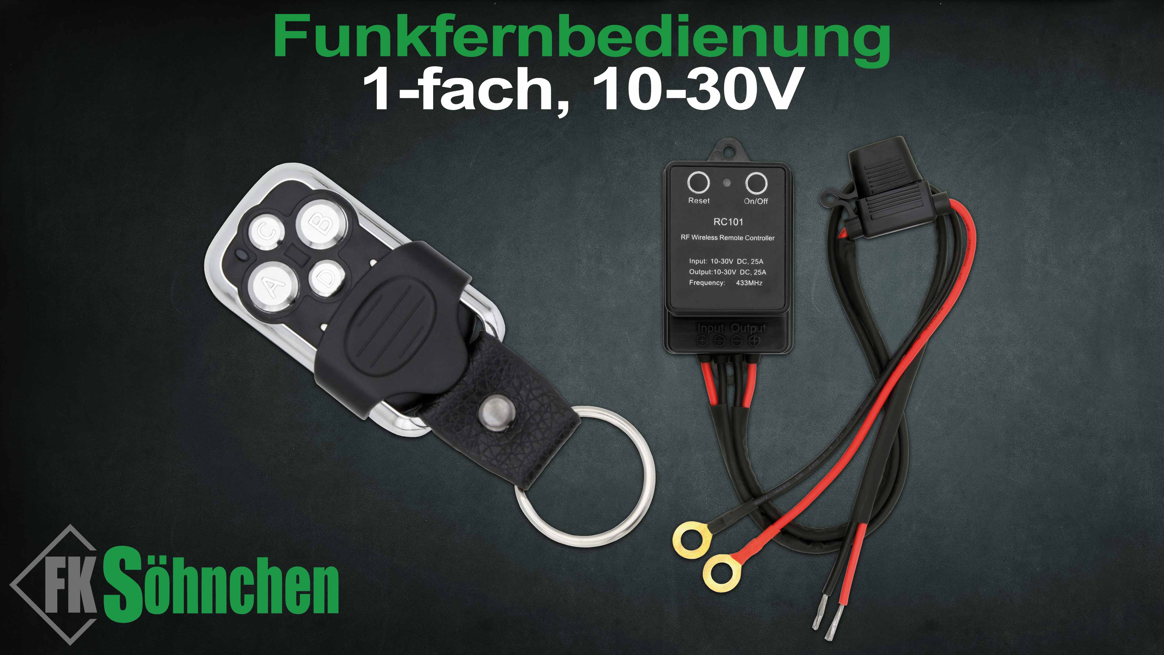 FK Söhnchen*  Funkfernbedienung 10 - 30 Volt DC mit Handsender 1